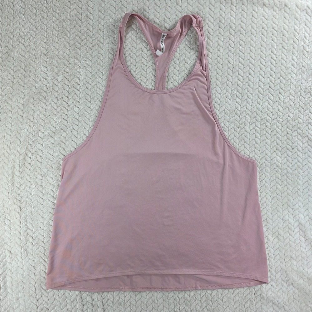 Fabletics Women Medium Pink Tank Top Racerback Activewear High Neck Workout